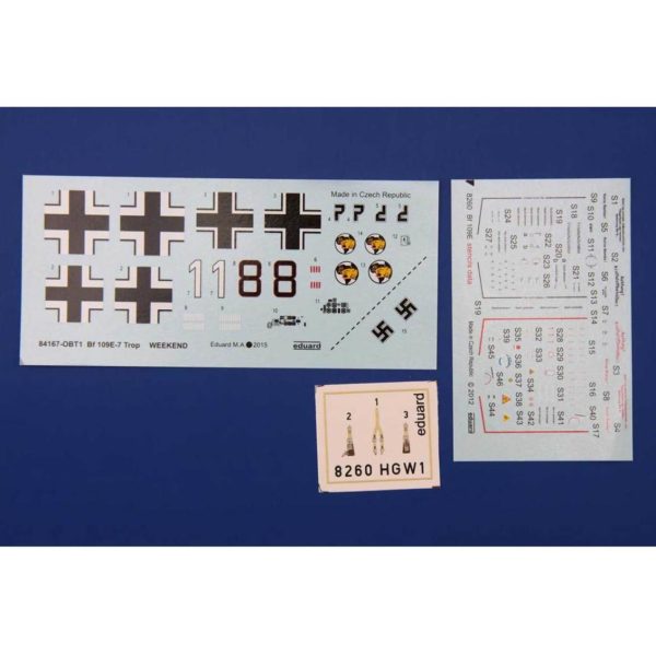1/48 Bf 109E-7 Trop Uçak Maketi, Eduard 84167 - Görsel 8