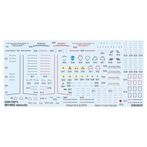1/48 Bf 109G Stencils For Mak, Eduard D48025