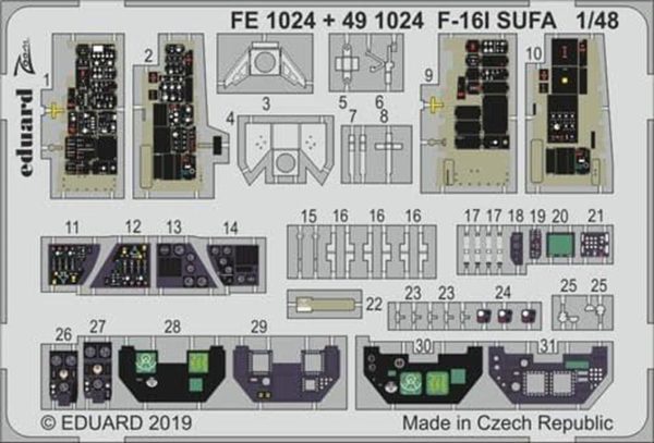 1/48 F-16I Sufa 1/48 For Hasegawa, Eduard Fe1024