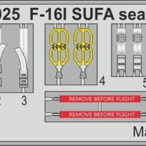 1/48 F-16I Sufa Seatbelts Steel 1/48, Eduard Fe1025