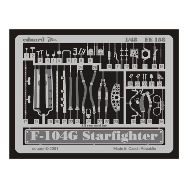 1/48 F-104G For Hasegawa Maket Detay, Eduard Fe158