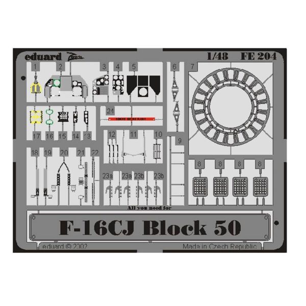 1/48 F-16Cj Block 50 For Hasegawa Mak, Eduard Fe204