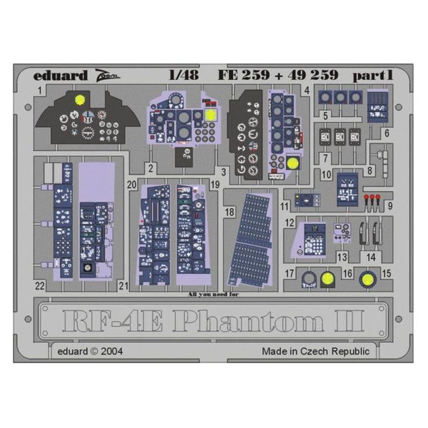 1/48 Rf-4E For Hasegawa Maket Detay S, Eduard Fe259