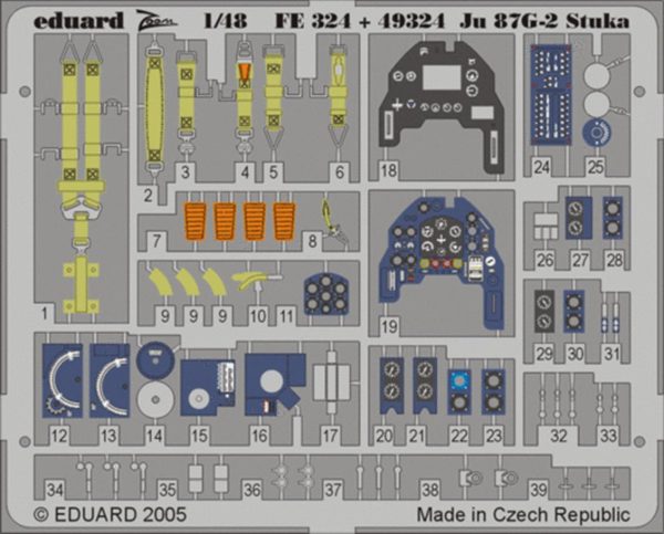 1/48 Ju 87G-2 Stuka For Hasegawa Make, Eduard Fe324