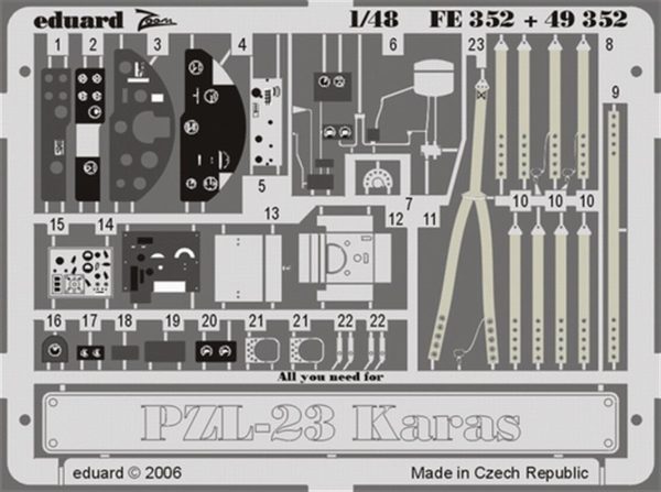 1/48 Pzl-23 Karas For Mırage Maket De, Eduard Fe352