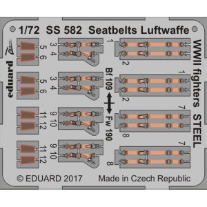 1/72 Seatbelts Luftwaffe WWII Fighter, Eduard Ss582