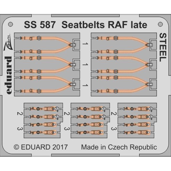 1/72 Seatbelts Raf Late Steel Maket D, Eduard Ss587