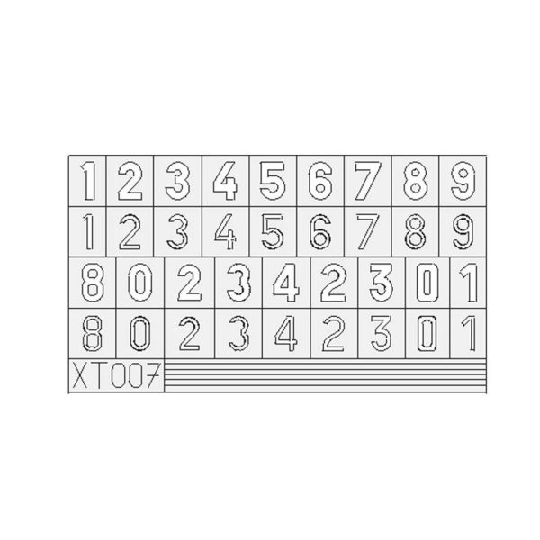 1/35 German Numbers Small Maket Detay, Eduard Xt007