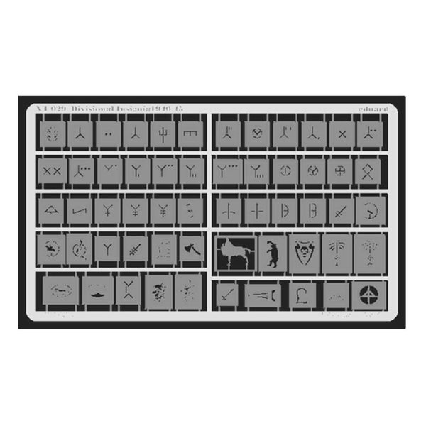 1/35 Divisional Insignia 1940-45 Make, Eduard Xt029