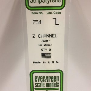 3.1X355 Mm. Z Profil Polistren Çubuk-3 Adet- Beyaz, Evergreen 754