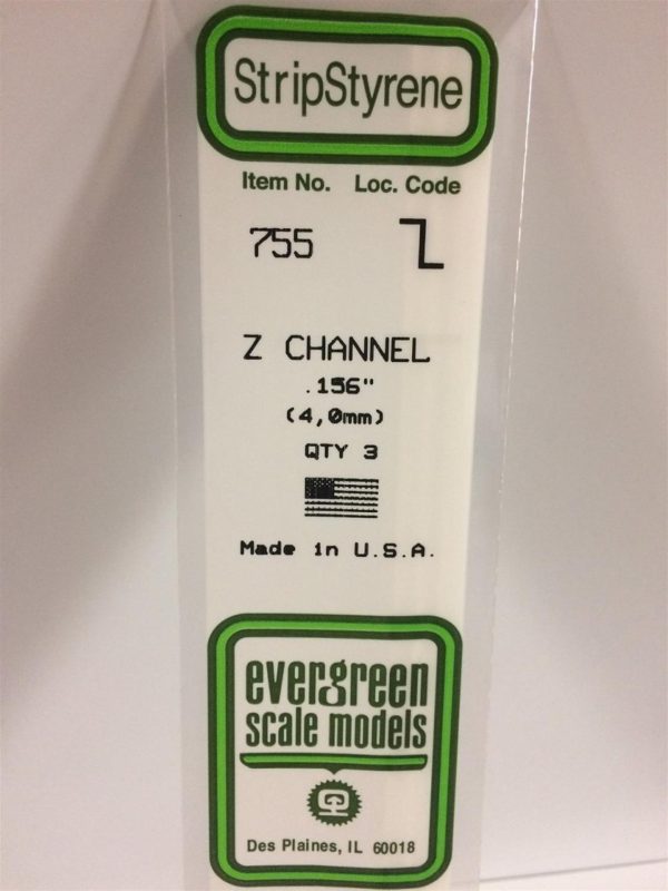 4.0X355 Mm. Z Profil Polistren Çubuk-3 Adet- Beyaz, Evergreen 755