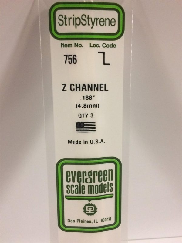 4.7X355 Mm. Z Profil Polistren Çubuk-3 Adet- Beyaz, Evergreen 756
