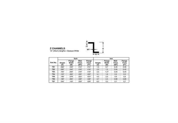 6.3X355 Mm. Z Profil Polistren Çubuk-2 Adet- Beyaz, Evergreen 757 - Görsel 3