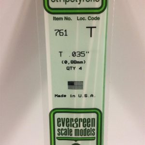 0.88X355 Mm. T Profil Polistren Çubuk-4 Adet- Beyaz, Evergreen 761