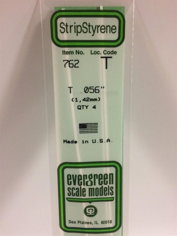 1.42X355 Mm. T Profil Polistren Çubuk-4 Adet- Beyaz, Evergreen 762