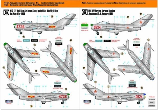 1/48 Mig-17PF Radar Fresco Savaş Uçağı Maketi, Mister Craft F003 - Görsel 4