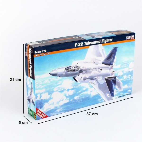 1/72 F-22 Gelişmiş Avcı Uçağı Maketi, Mister Craft F006 - Görsel 5