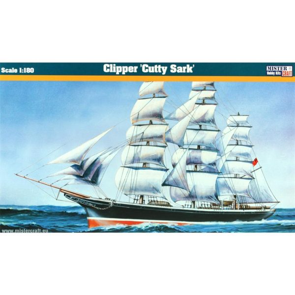 1/180 Cutty Sark (Clipper Sınıfı) Yelkenli Nakliye Gemisi Maketi, Mister Craft F060