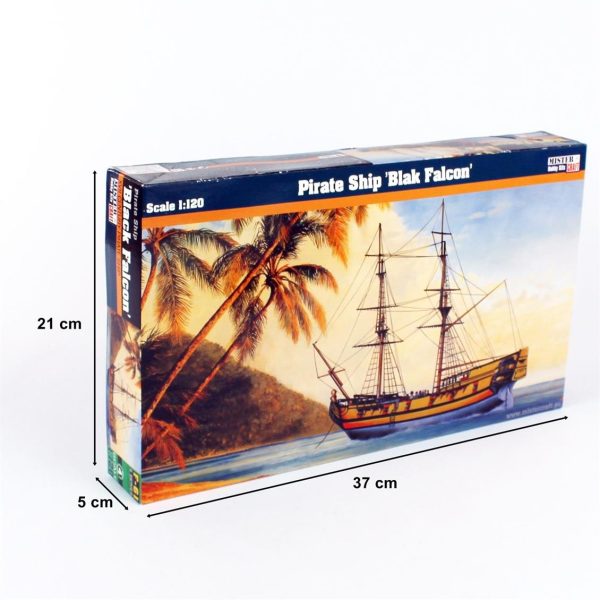 1/120 Kara Şahin Korsan Gemisi Maketi, Mister Craft F061 - Görsel 5