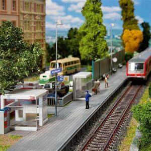1/87 Platformlu Modern Otobüs Durağı Maketi, Faller 120240