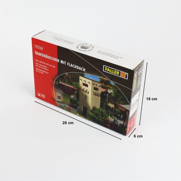 1/87 Düz Çatılı Küçük Trafo Evi Maketi, Faller 120268 - Görsel 4