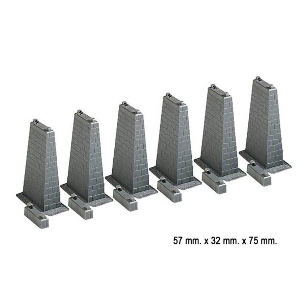 1/87 Viyadük Ayağı 8 mm. ( 6 adet ) Maketi, Faller 120473 - Görsel 2