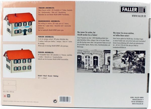 1/87 Rheinblick Pansiyonu Maketi, Faller 130596 - Görsel 4