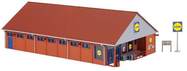 1/87 Lidl Süpermarket Maketi, Faller 130615 - Görsel 2