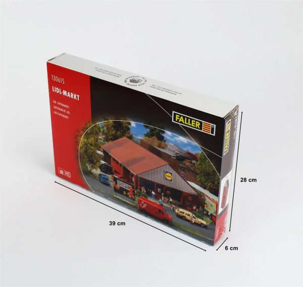 1/87 Lidl Süpermarket Maketi, Faller 130615 - Görsel 4