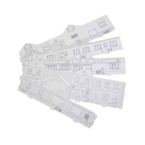 1/87 Farklı 5 Yapı Başlangıç Seti Boyanabilir Maketi, Faller 150300