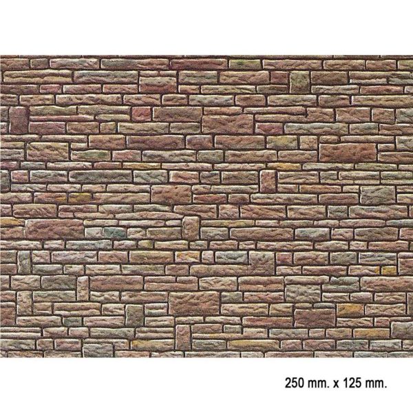 1/87 Kahverengi Taş Duvarlı Desenli Dekor Levhası, 25 X 12 5 Cm., Faller 170604