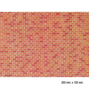 1/87 Kesilmiş Tuğla Duvar Desenli Dekor Levhası, 25 X 12 5 Cm., Faller 170608