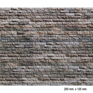 1/87 Bazalt Taş Duvarı Desenli Dekor Levhası, 25 X 12 5 Cm., Faller 170617