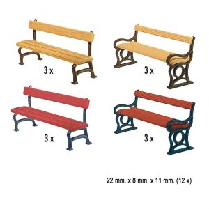 1/87 Park Bankları ( 12 Adet ) Maketi, Faller 180443
