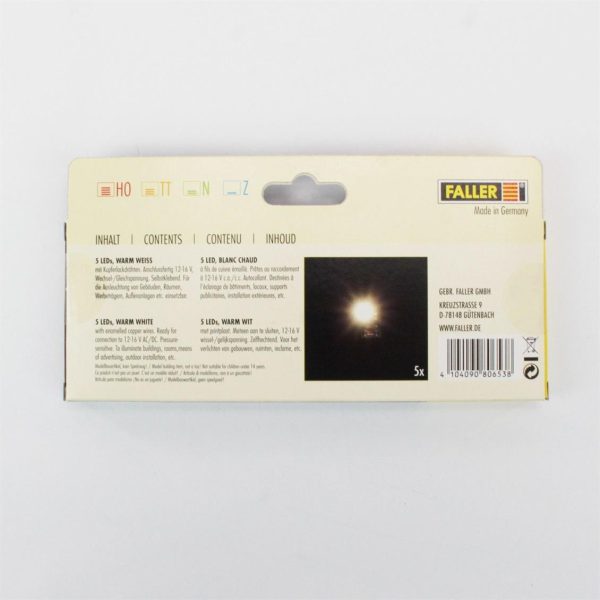 LED Ampül Günışığı Renkli ( 5 Adet ), Faller 180653 - Görsel 2