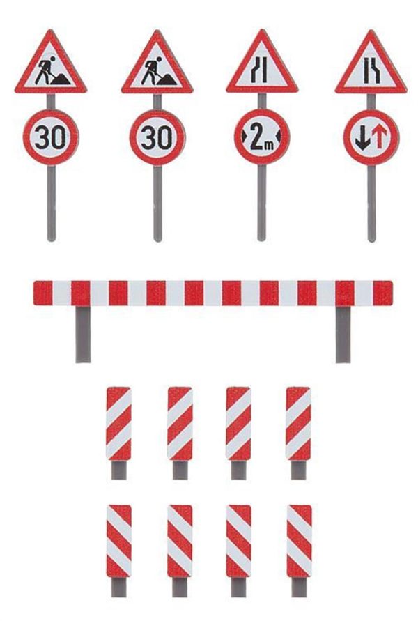 1/87 İnşaat Alanı Trafik İşaret Levhaları Maketi, Faller 180930 - Görsel 3