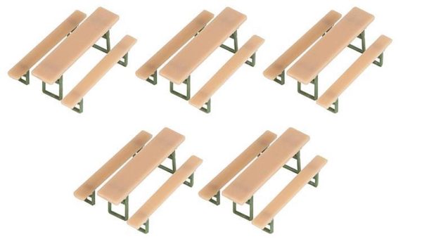 1/87 Bira Masaları ve Bankları ( 5 Set ) Maketi, Faller 180963 - Görsel 3