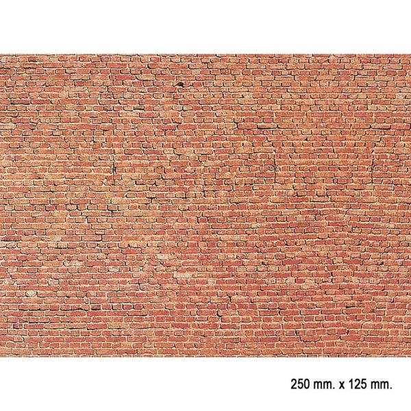 1/160 Tuğla Duvar Desenli Dekor Kağıdı 25 X 12 5 Cm., Faller 222559
