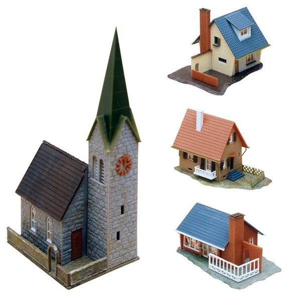 1/160 Köy Evleri ve Kilise ( 4 Adet ) Maketi, Faller 232220 - Görsel 2
