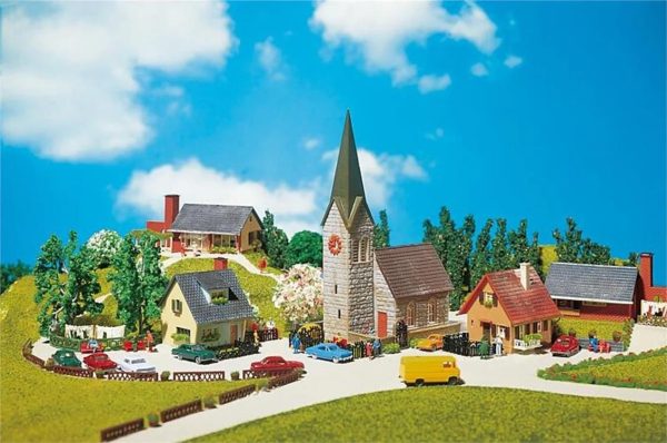 1/160 Köy Evleri ve Kilise ( 4 Adet ) Maketi, Faller 232220