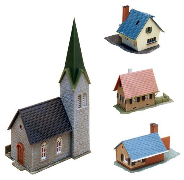 1/160 Köy Evleri ve Kilise ( 4 Adet ) Maketi, Faller 232220 - Görsel 3