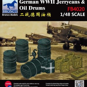 1/48 WWII German Jerry Can and Fuel Drum Maketi, Bronco FB4020