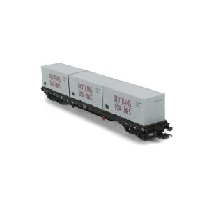Flatcar W/3 Containers Dsr Dr IV, Classic Line, Piko 54829