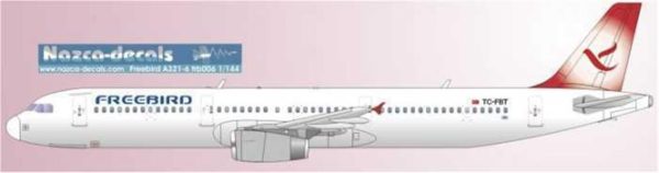 1/144 Freebird A-321 -Kırmızı Kuyruk Dizayn, Nazca Decals Frb006
