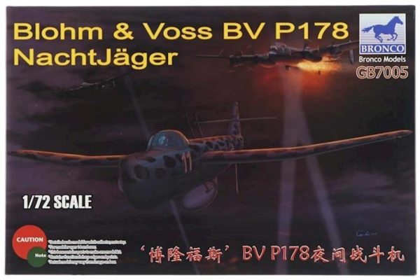 1/72 Blohm and Voss BV P178 NachtJäger Maketi, Bronco Model 07005