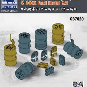 1/72 WWII German 20L Jerry Can and 200L Fue Maketi, Bronco GB7020