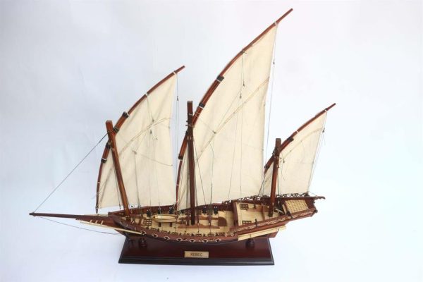 Xebec Osmanlı Donanması Ahşap Hazır Yelkenli Savaş Gemisi Maketi, Gianhien Fb0019W60 - Görsel 3