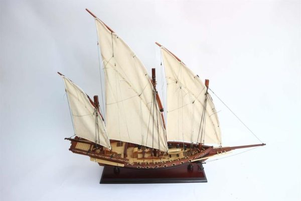 Xebec Osmanlı Donanması Ahşap Hazır Yelkenli Savaş Gemisi Maketi, Gianhien Fb0019W60 - Görsel 2