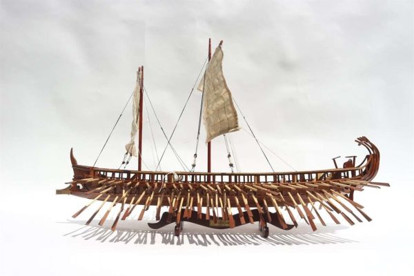 Trıreme Roma Donanması Ahşap Hazır Yelkenli Savaş Gemisi Maketi, Gianhien Fb0038W