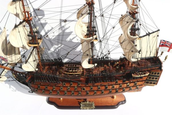 Hms Vıctory Ahşap Hazır Detaylı Yelkenli Savaş Gemisi Maketi, Gianhien Ts0001W70 - Görsel 4